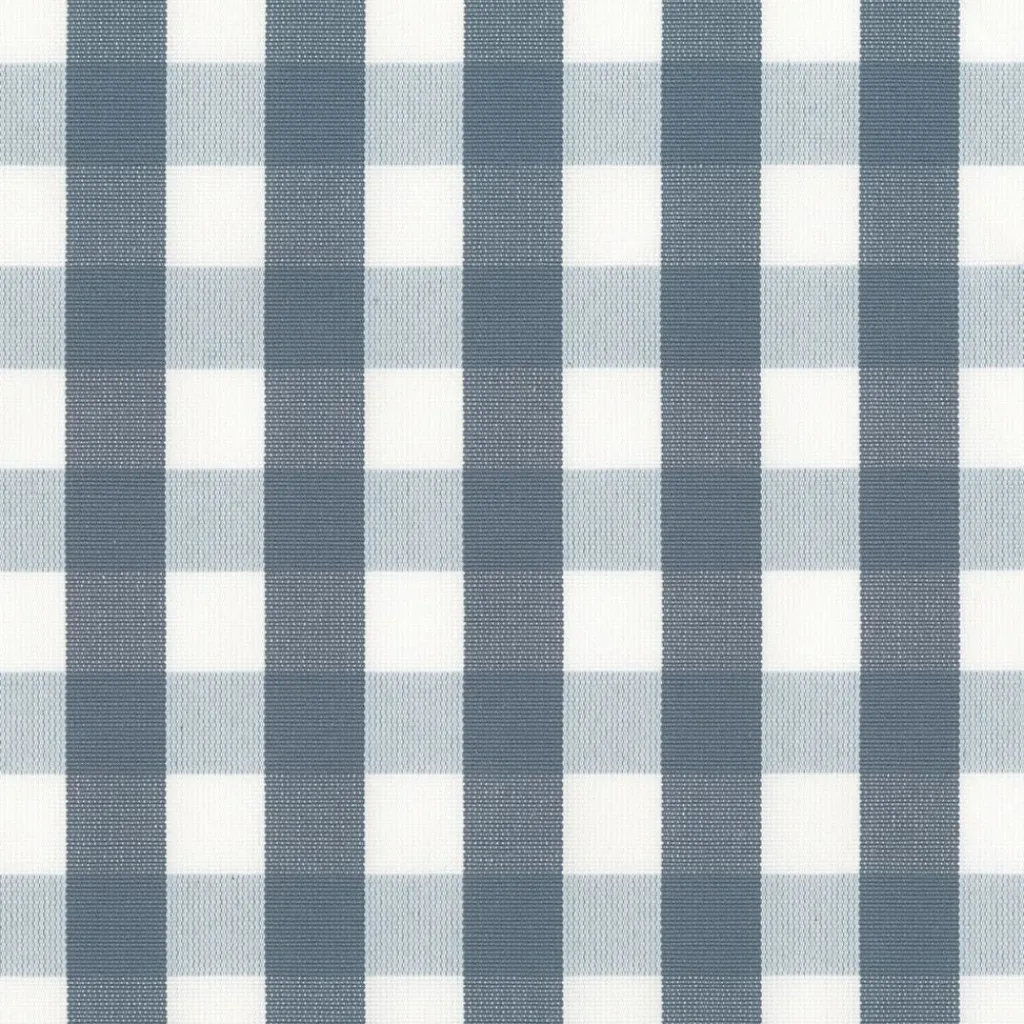 Rutiga Möbeltyger|Rutor & Ränder<Nordisk Textil Dewon duvblå-vit rutigt tyg