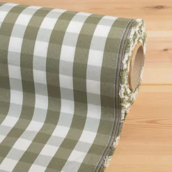 Rutiga Möbeltyger|Rutor & Ränder<Nordisk Textil Dewon grön-vit rutigt tyg