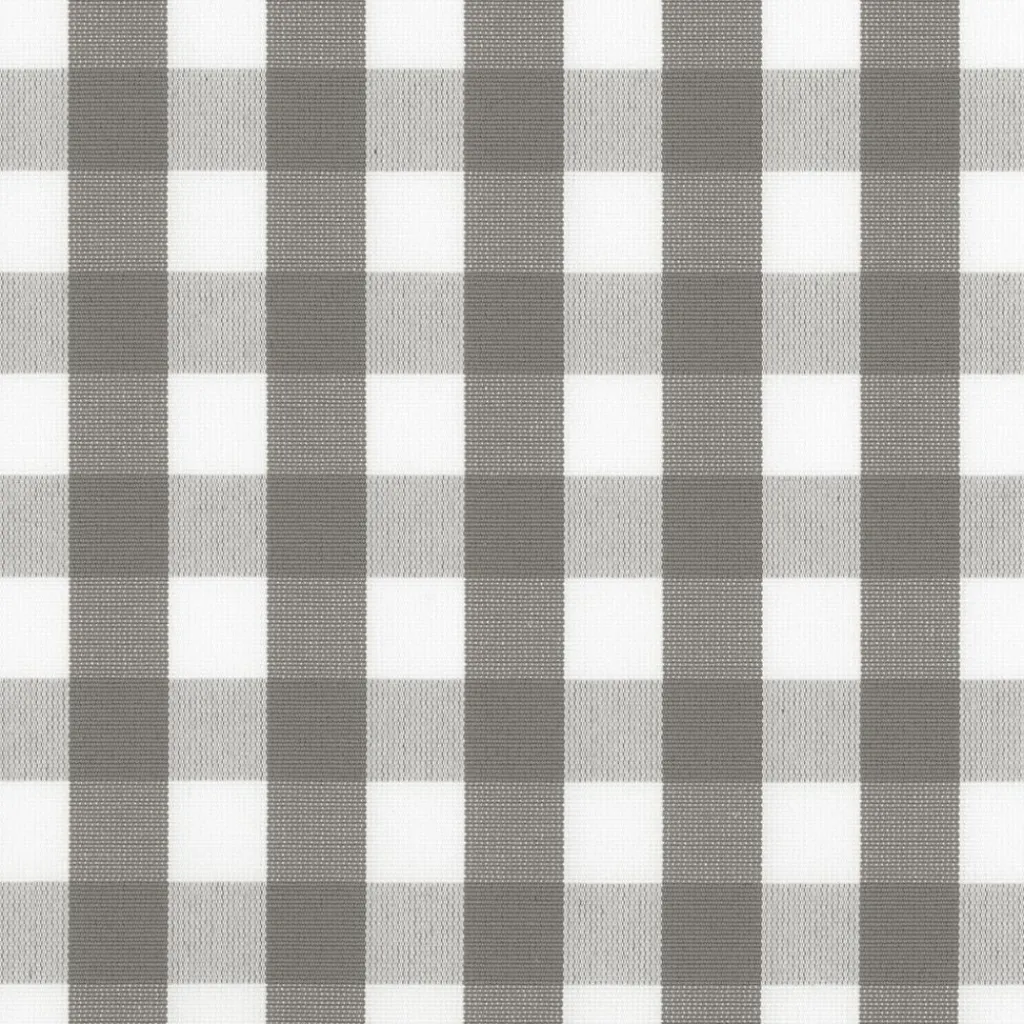 Rutiga Möbeltyger|Rutor & Ränder<Nordisk Textil Dewon ljusgrå-vit rutigt tyg