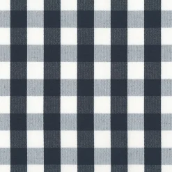 Rutiga Möbeltyger|Rutor & Ränder<Nordisk Textil Dewon marinblå-vit rutigt tyg