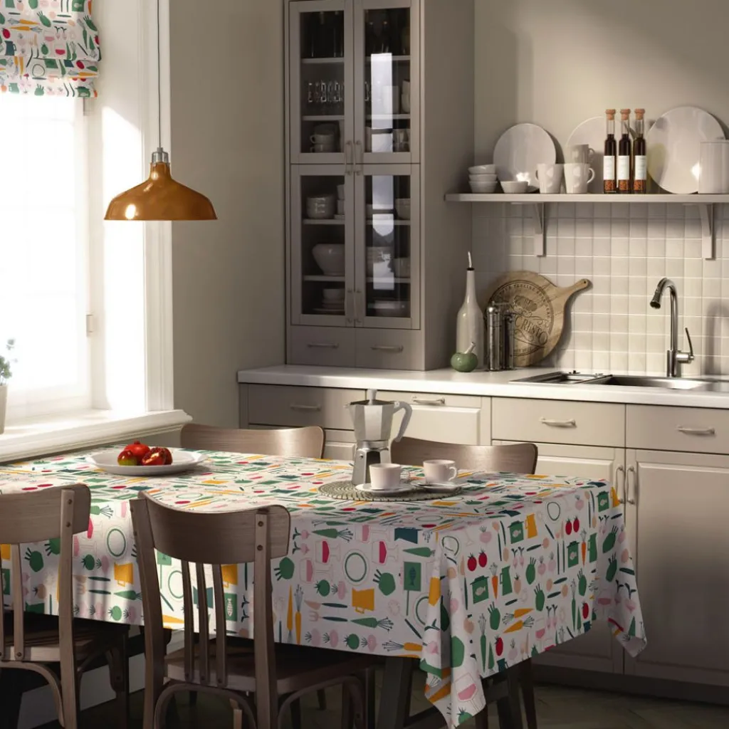 Bordsduk<Arvidssons textil Dinner grön bordsduk