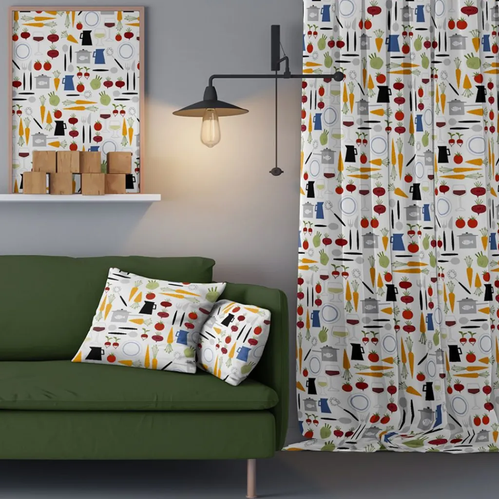 Gardiner Mönstrade<Arvidssons textil Dinner multi gardiner