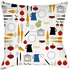 Mönstrade Kuddfodral<Arvidssons textil Dinner multi kuddfodral