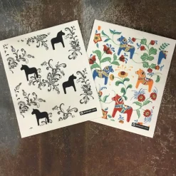 Disktrasor<Arvidssons textil Disktrasa Kurbits med dalahästar