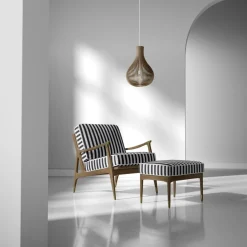 Randiga Möbeltyger<Nordisk Textil Divers vit-svart randigt Gobelängtyg