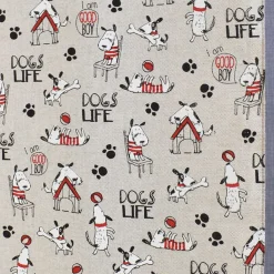 Gardintyger Mönstrade|Barnmönster< Dogs life tyg med hundar