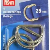 Diverse<Prym D-ring silver 25mm