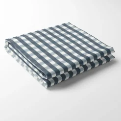 Bordsduk<Nordisk Textil Duvblå rutig bordsduk Dewon