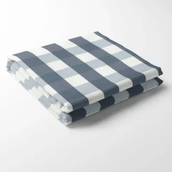 Bordsduk<Nordisk Textil Duvblå storrutig bordsduk Newton