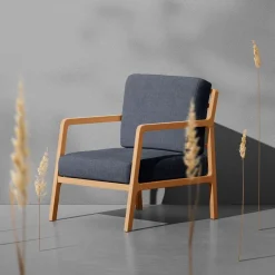 Dynväv< Dynväv denim enfärgat tyg till utemöbler