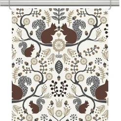 Panelgardiner<Arvidssons textil Ekorrskogen brun panelgardiner