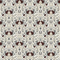 Gardintyger Mönstrade|Arvidssons Textil<Arvidssons textil Ekorrskogen brun tyg