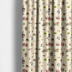 Gardintyger Mönstrade|Barnmönster<Arvidssons textil Emil i Katthult beige tyg