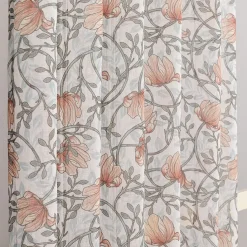Gardiner Mönstrade<Fondaco Emma grön skira gardiner med blomstermönster 140x250cm