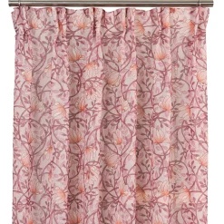 Gardiner Mönstrade<Fondaco Emma rosa skira gardiner med blomstermönster 140x250cm
