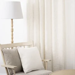 Gardiner Enfärgade<Fondaco Enzo gardiner – elegant kombination av polyester och lin