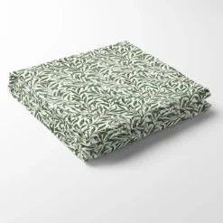 Bordsduk<Nordisk Textil Ester allmogegrön bordsduk med tidlöst bladmönster