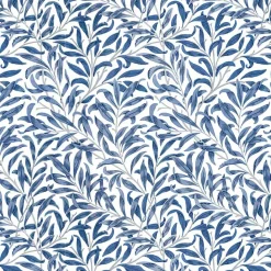 Arts & Crafts Tyger|Gardintyger Mönstrade<Nordisk Textil Ester blå tyg – klassiskt bladmönster i blått