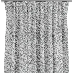 Gardiner Mönstrade<Nordisk Textil Ester grå gardiner med tidlöst bladmönster