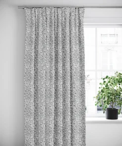 Gardiner Mönstrade<Nordisk Textil Ester grå gardiner med tidlöst bladmönster