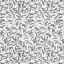 Arts & Crafts Tyger|Gardintyger Mönstrade<Nordisk Textil Ester grå tyg – klassiskt bladmönster i grått