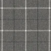 Rutiga Möbeltyger<Nordisk Textil Eton grå rutigt möbeltyg med vita och mörkgrå ränder