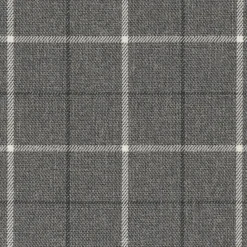 Rutiga Möbeltyger<Nordisk Textil Eton grå rutigt möbeltyg med vita och mörkgrå ränder