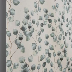 Gardintyger Mönstrade< Eucalyptus leaves linne tyg