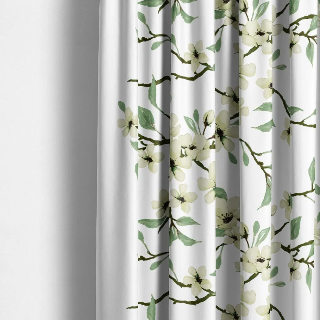 Gardintyger Mönstrade|Arvidssons Textil<Arvidssons textil Fägring grön tyg
