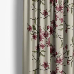 Gardintyger Mönstrade|Arvidssons Textil<Arvidssons textil Fägring lila linnelook tyg