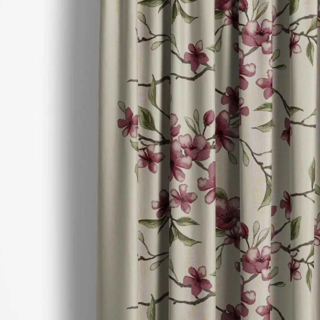 Gardintyger Mönstrade|Arvidssons Textil<Arvidssons textil Fägring lila linnelook tyg