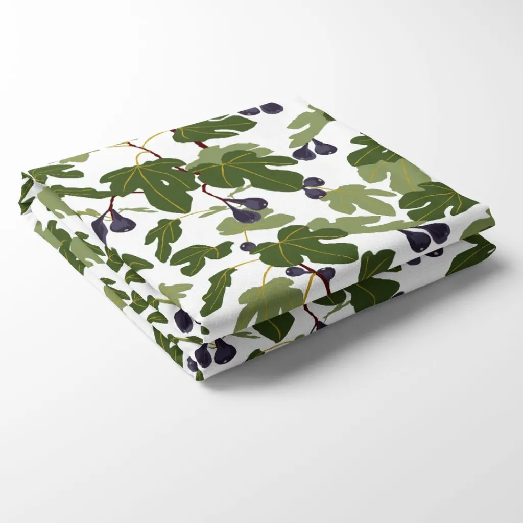 Bordsduk<Arvidssons textil Fikonträd grön bordsduk