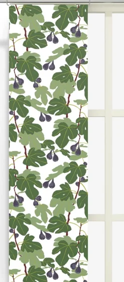 Panelgardiner<Arvidssons textil Fikonträd grön panelgardiner