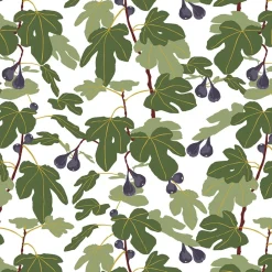 Gardintyger Mönstrade|Arvidssons Textil<Arvidssons textil Fikonträd grön tyg