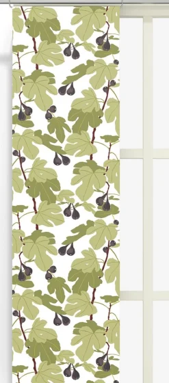 Panelgardiner<Arvidssons textil Fikonträd ljusgrön panelgardiner
