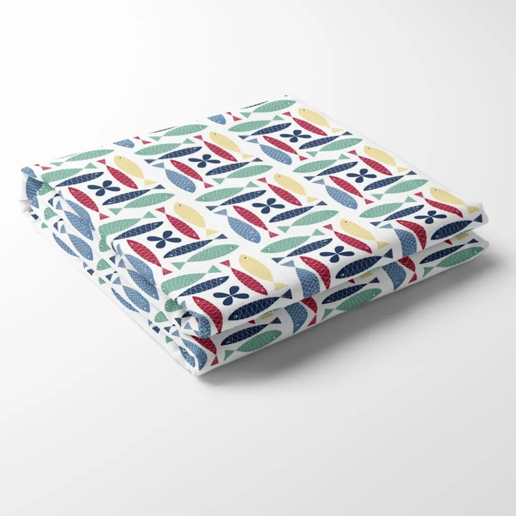 Bordsduk<Arvidssons textil Fina fisken multi bordsduk
