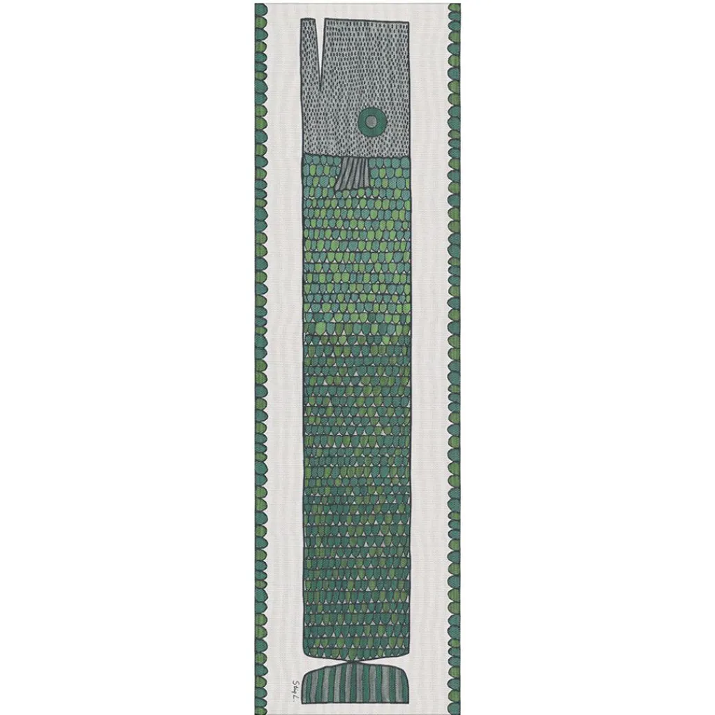 Bordslöpare|Ekelund Löpare<Ekelund Fiskben löpare 35x120 - Design av Stig Lindberg