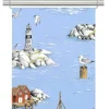 Panelgardiner<Arvidssons textil Fiskeskär ljusblå panelgardiner