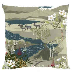 Mönstrade Kuddfodral<Arvidssons textil Fjällvandring beige-blå kuddfodral