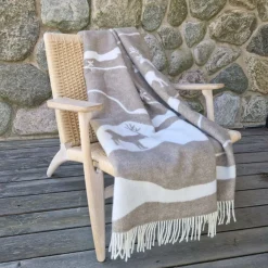 Ullplädar<Arvidssons textil Fjällvandring beige ullpläd