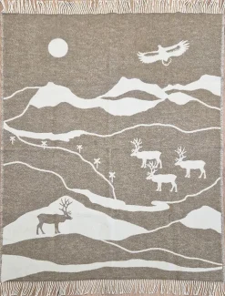 Ullplädar<Arvidssons textil Fjällvandring beige ullpläd