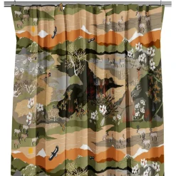 Gardiner Mönstrade<Arvidssons textil Fjällvandring grön-beige gardiner