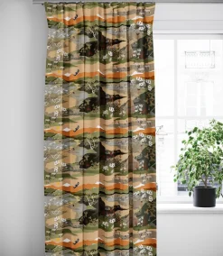 Gardiner Mönstrade<Arvidssons textil Fjällvandring grön-beige gardiner