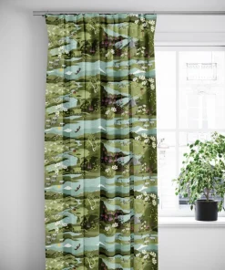 Gardintyger Mönstrade|Arvidssons Textil<Arvidssons textil Fjällvandring ljusgrön tyg