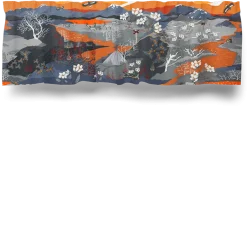 Gardinkappor Mönstrade<Arvidssons textil Fjällvandring orange gardinkappa metervara
