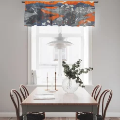 Gardinkappor Mönstrade<Arvidssons textil Fjällvandring orange gardinkappa metervara