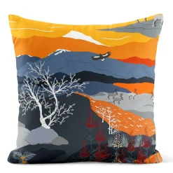 Mönstrade Kuddfodral<Arvidssons textil Fjällvandring orange kuddfodral