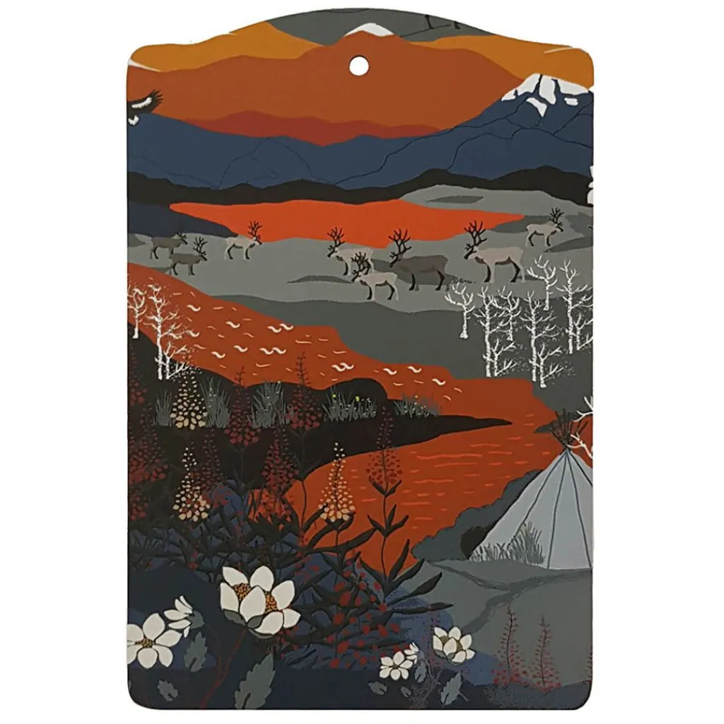 Brickor<Arvidssons textil Fjällvandring orange serveringsbräda