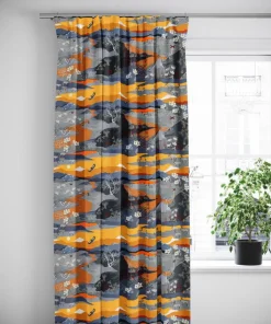 Gardintyger Mönstrade|Arvidssons Textil<Arvidssons textil Fjällvandring orange tyg