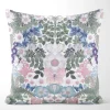 Mönstrade Kuddfodral<Arvidssons textil Fjärilsblom kuddfodral turkos-rosa - fjärilar och blommor